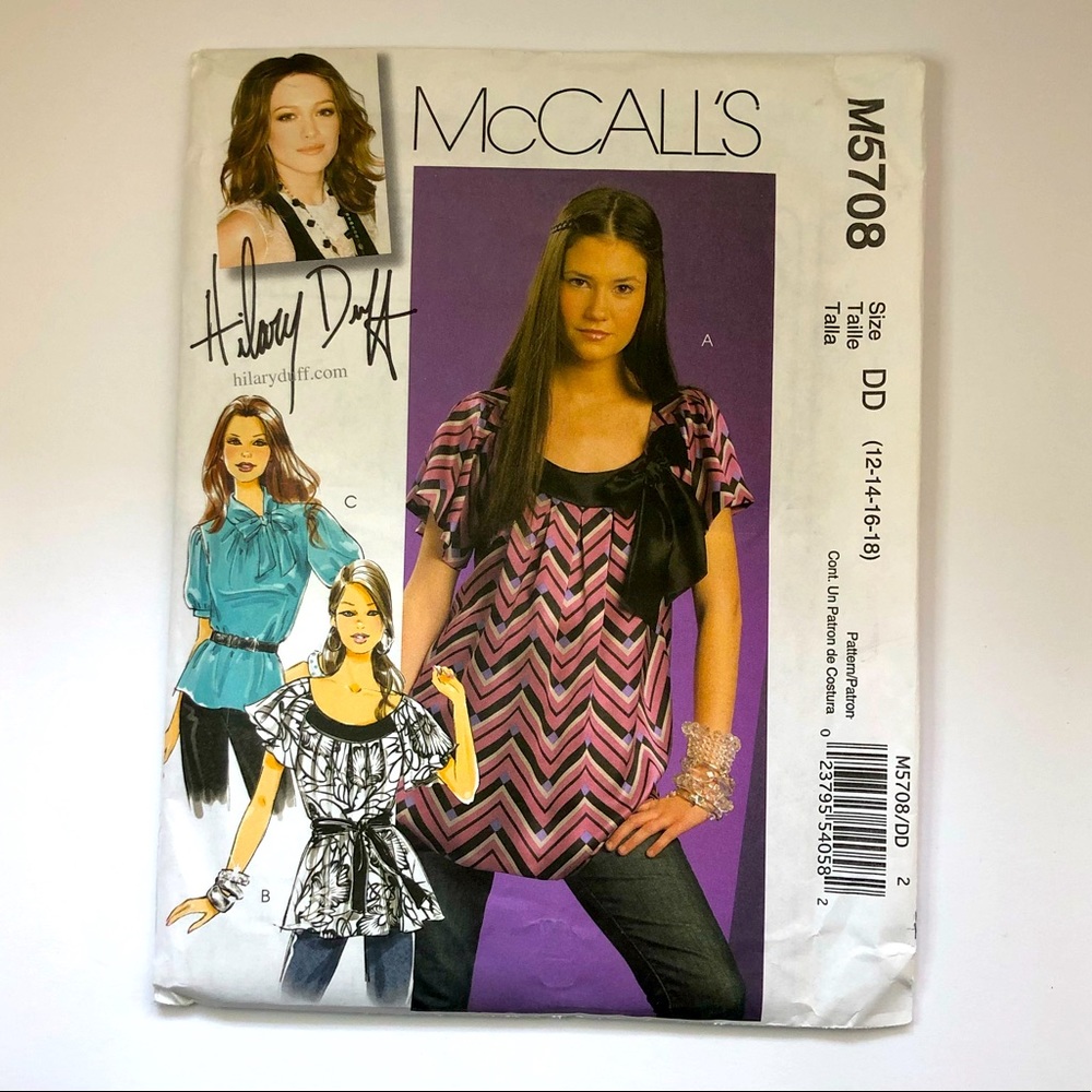 3 for $20 McCall’s Sewing Pattern M5708  DD